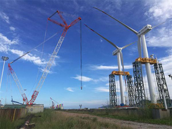 “啟航”海上風(fēng)電——山西建工安裝集團(tuán)珠海桂山項(xiàng)目3MW海上風(fēng)機(jī)吊裝正式啟動(dòng)