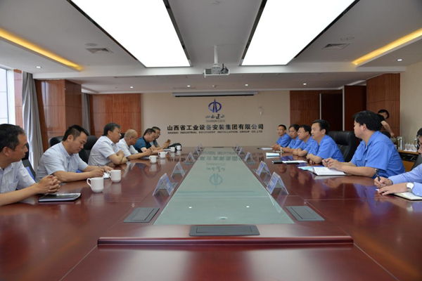 浙江安裝集團(tuán)董事長(zhǎng)張振榮一行到訪山西建工安裝集團(tuán)